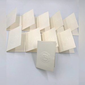 Set of 10 - CHANEL Paper Card Receipt Holder Envelope White